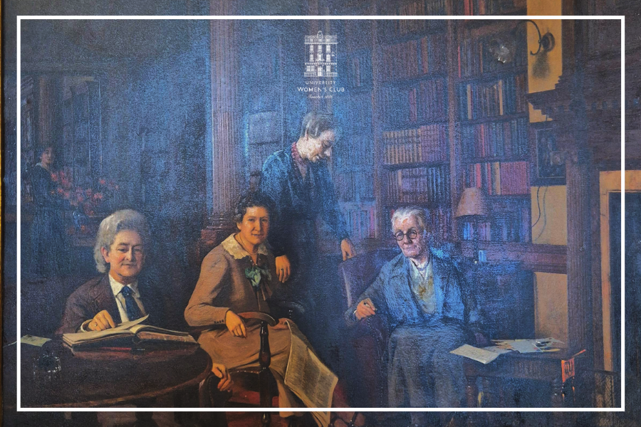 Charles Spencelayh painting University Women's Club Library 1936